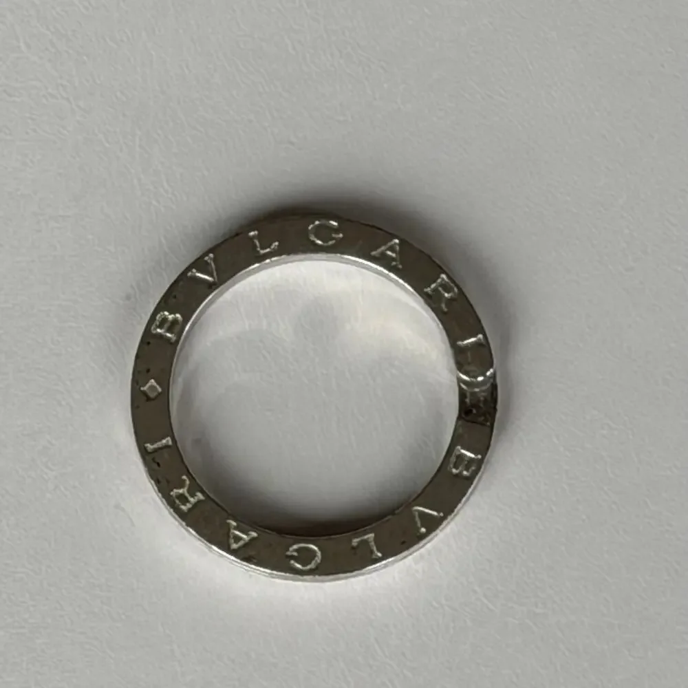 Bvlgari Mens Sterling Silver Key Ring Keychain with Gift Box